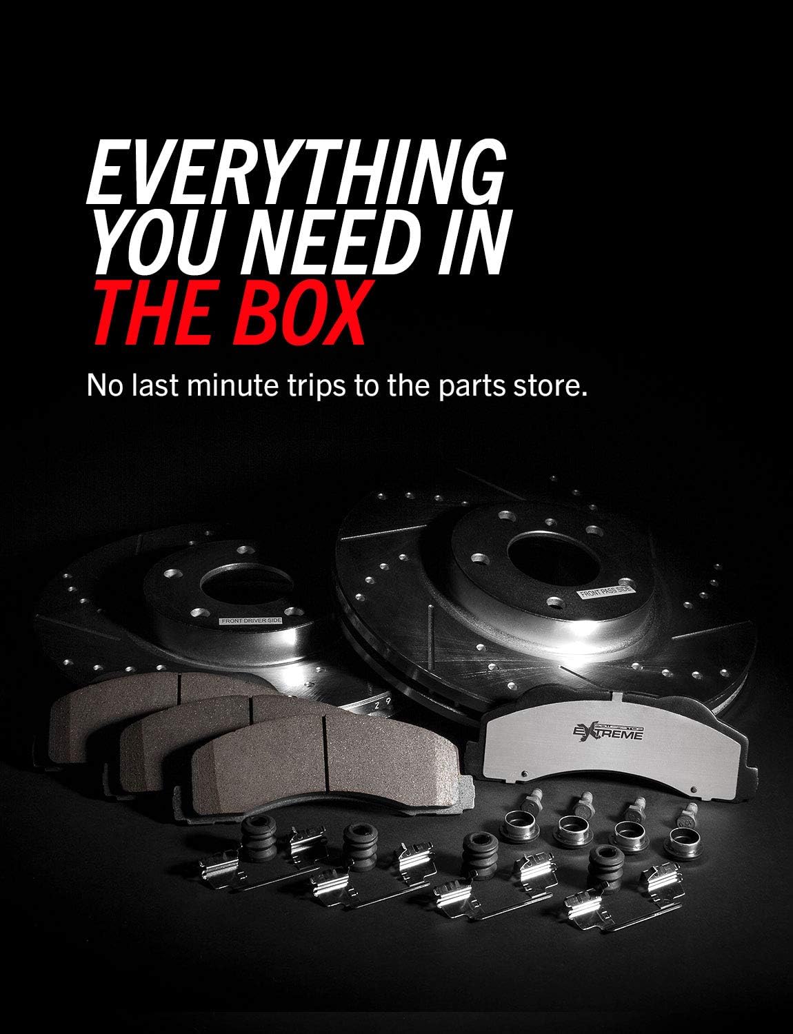 Front and Rear Carbon Fiber Brake Pads with Drilled & Slotted Brake Rotors Kit F763