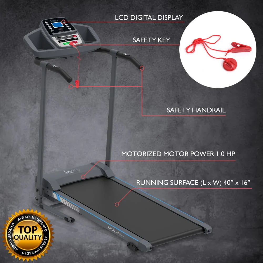 Foldable Cardio Exercise Machine with LCD G2174