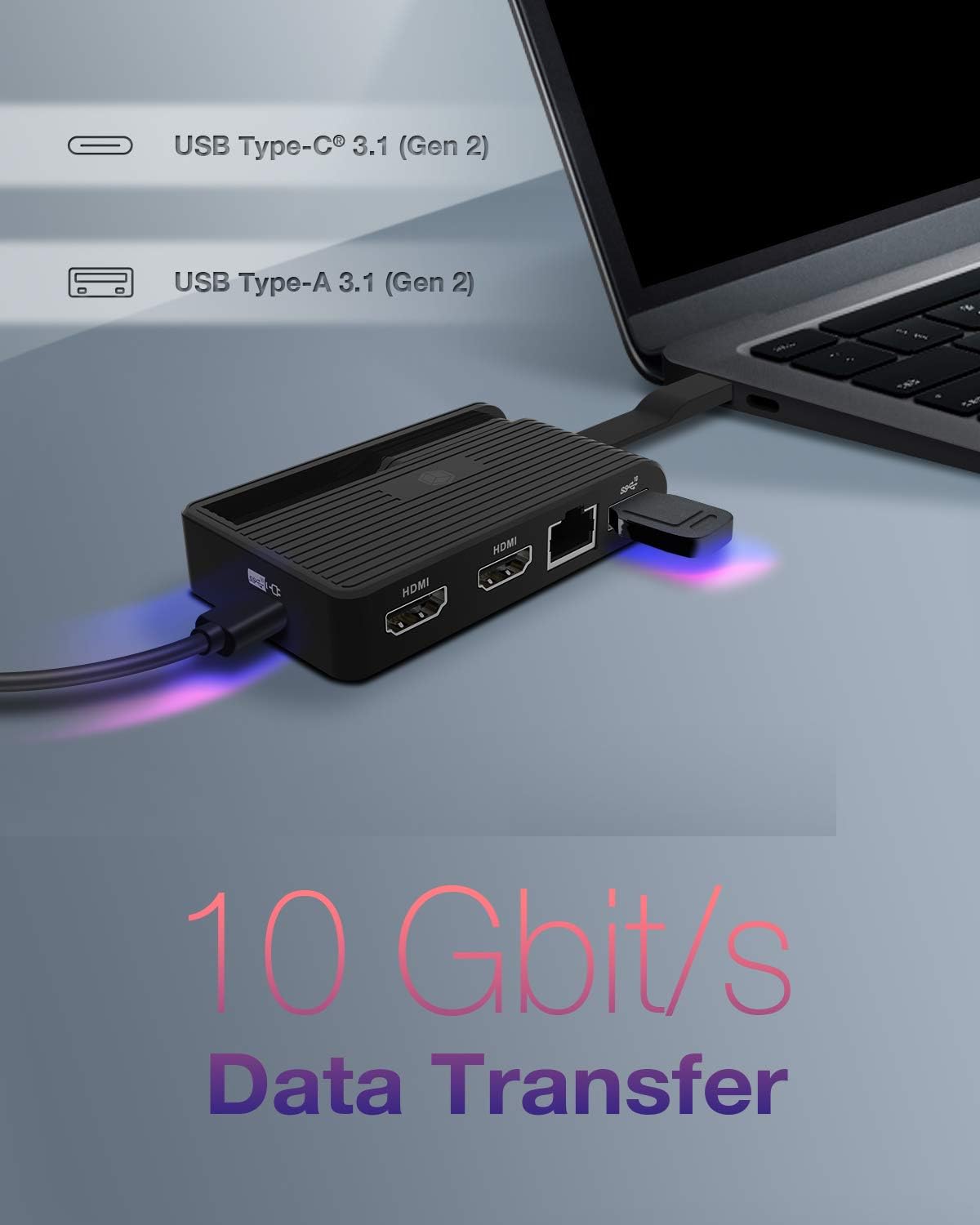 USB-C Travel Dock with 4K Video Output, 85 W Power Delivery, 6 Ports Z608178