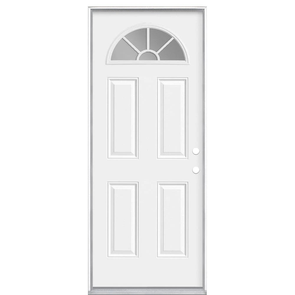 Primed White Steel Prehung Front Exterior Door Z39071