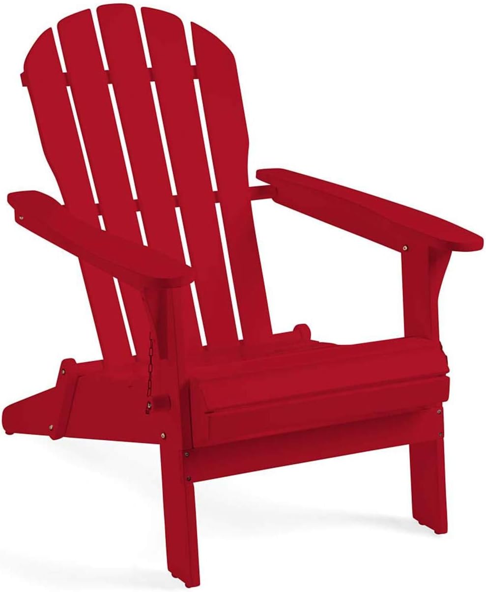 Black Foldable Eucalyptus Adirondack Chair J922