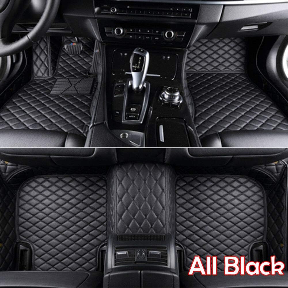 Custom Car Floor Mats Waterproof Full Coverage Non-Slip Carpet (All Black) E56510