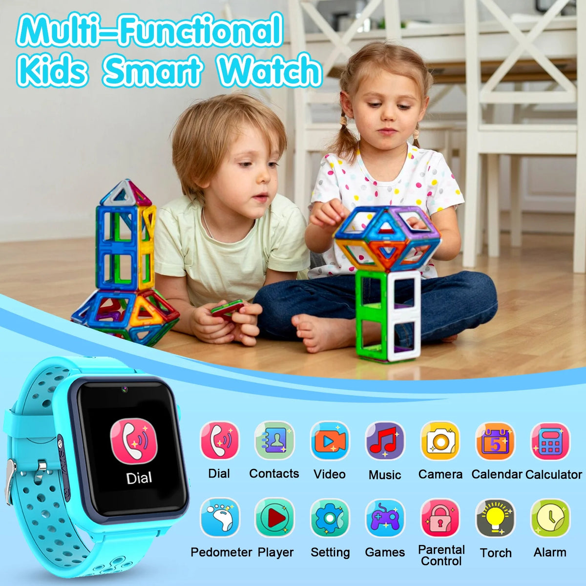 Kids Smart Watch with 2 Way Call Camera Music G6522