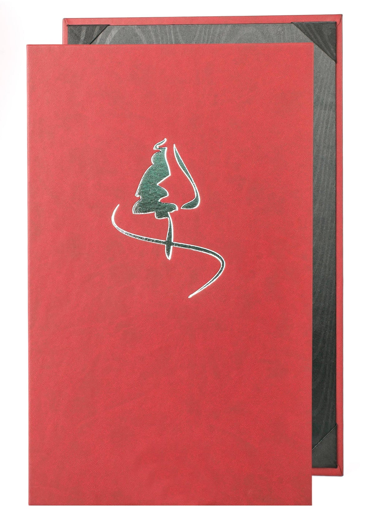 Single Pocket Casebound Menu, 5½ x 8½, Deep Red Plush B91071