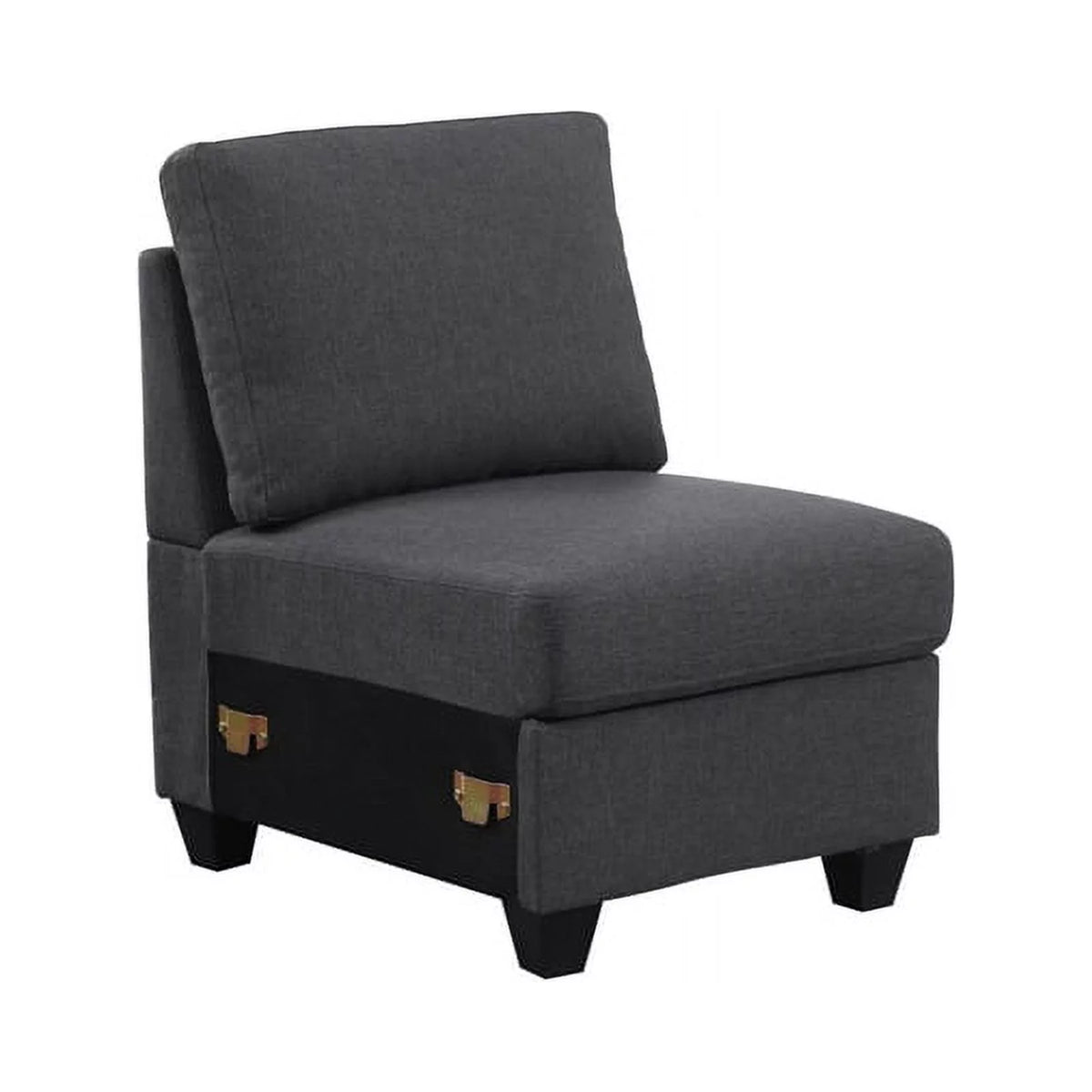 Dark Gray Fabric Linen Modular Sectional Sofa P641