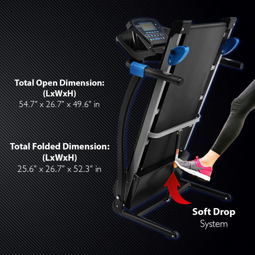 Foldable Cardio Exercise Machine with LCD G2174