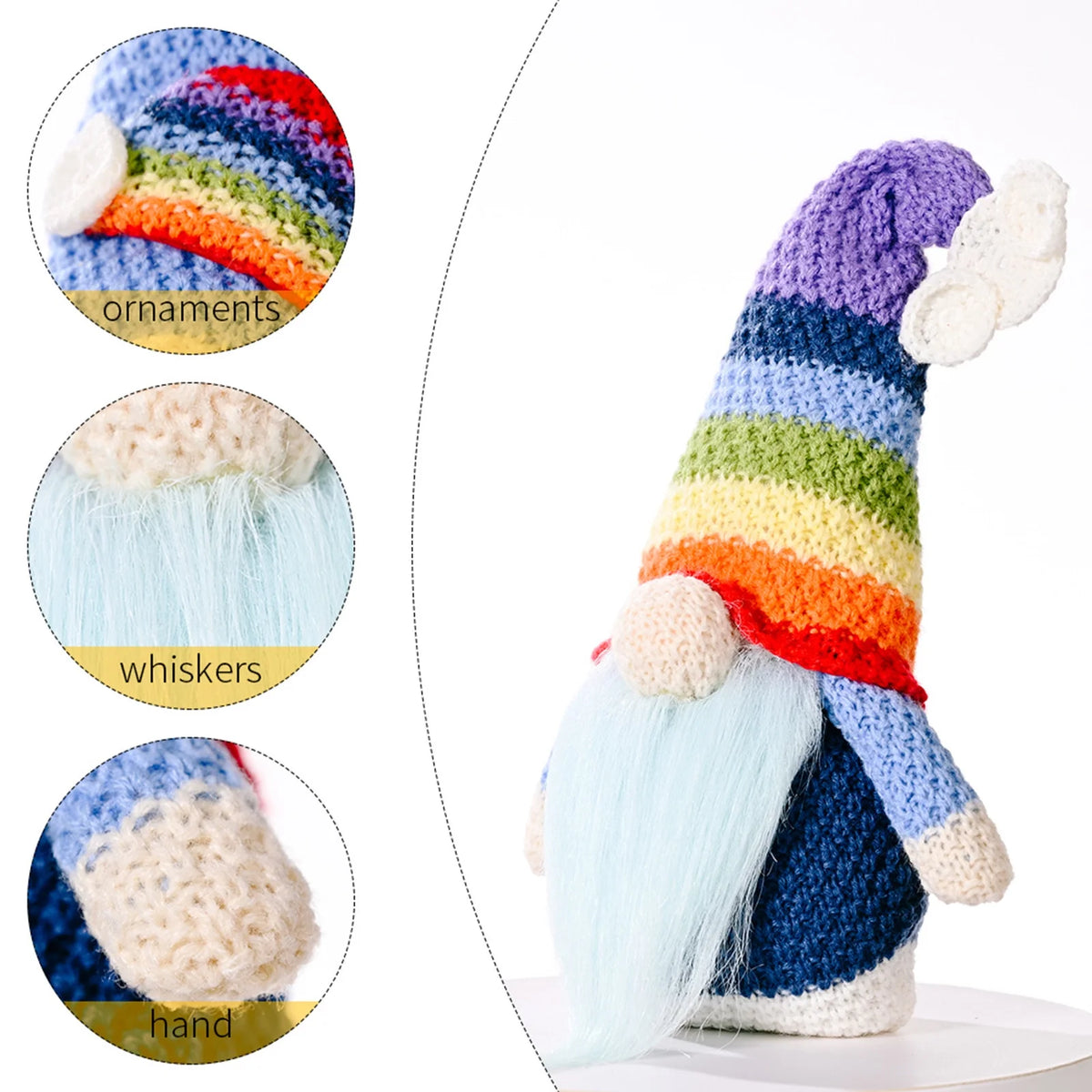 Rainbow Colorful Forest Elf Doll Home Decor P472