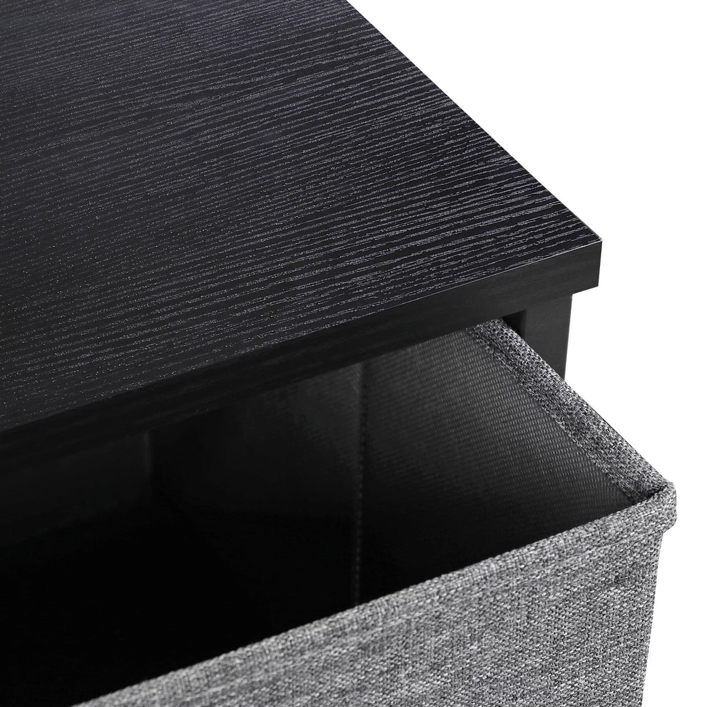 Black Metal Frame 5 Drawer Dresser Storage Tower X41718