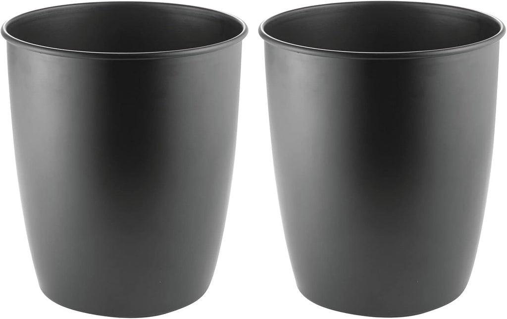 Round Metal Small Trash Can 2 Pack Bronze Q754934