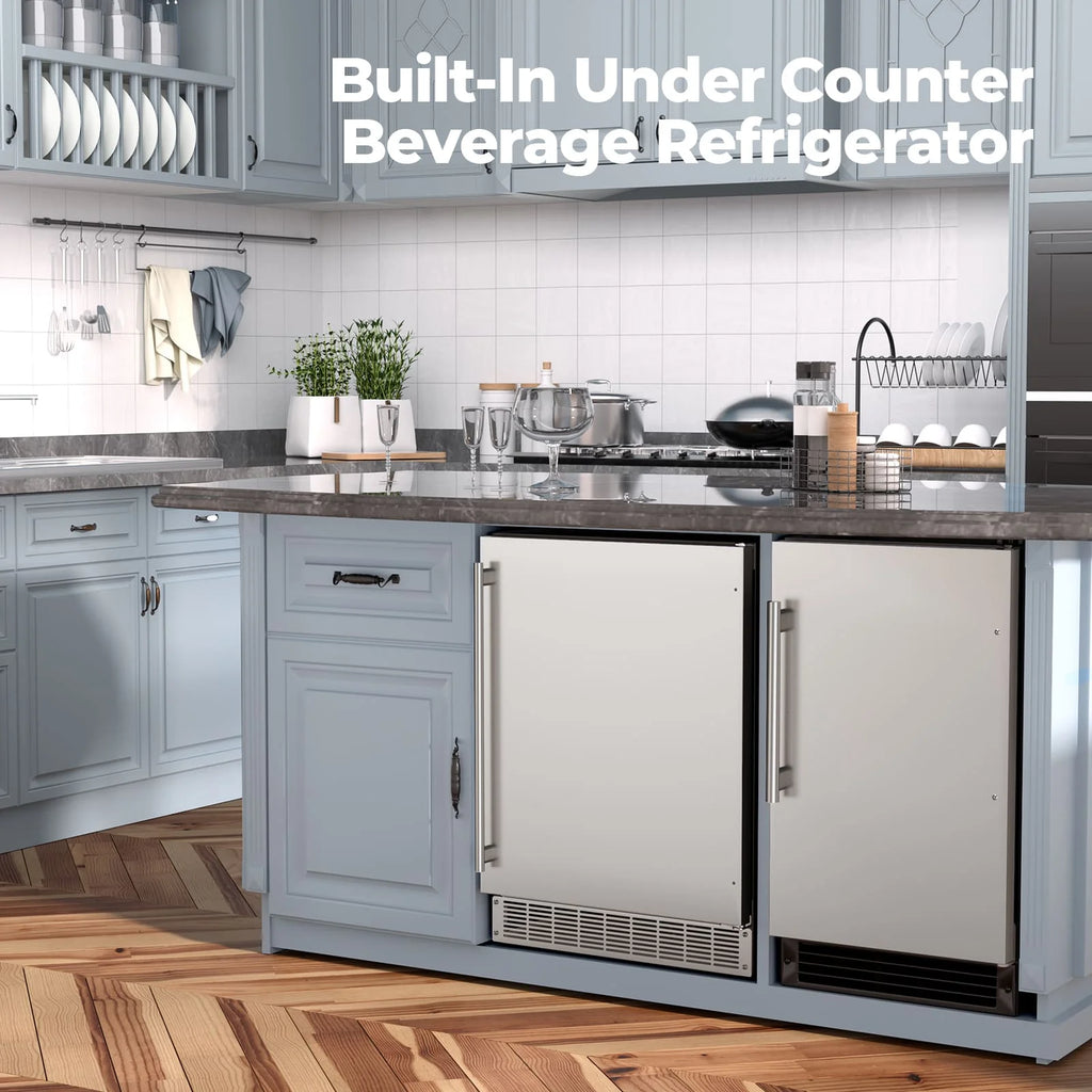 24" 5.4 Cu.Ft. Built-in Stainless Steel Beverage Fridge W789