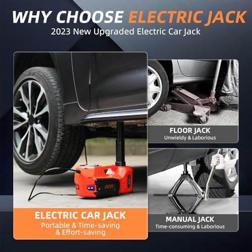 Electric Car Jack with Tire Inflator 12V Hydraulic Floor Jack K59828