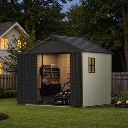 8 x 12 FT Plastic Outdoor Storage Shed with Floor B168