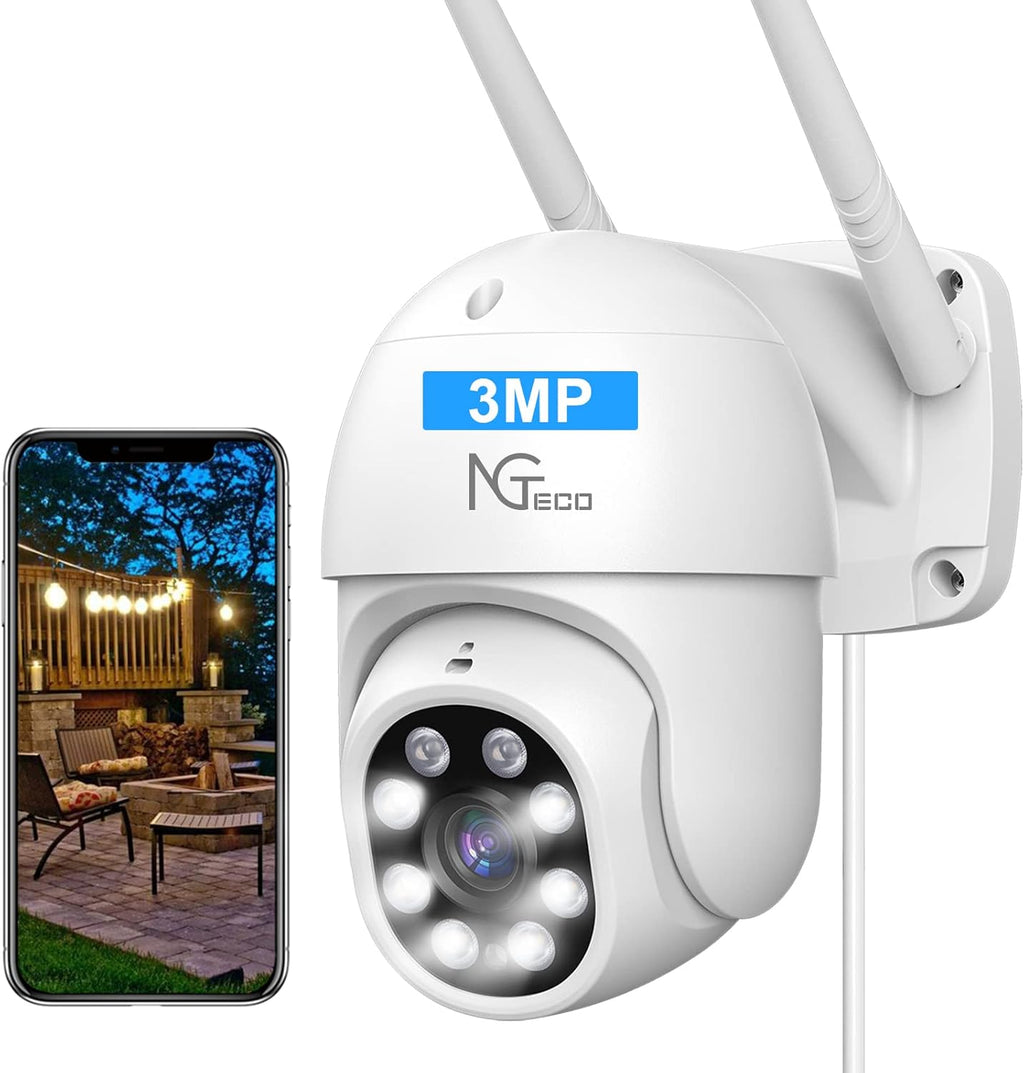Outdoor 2K WiFi Security Camera with Spotlight Night Vision P176