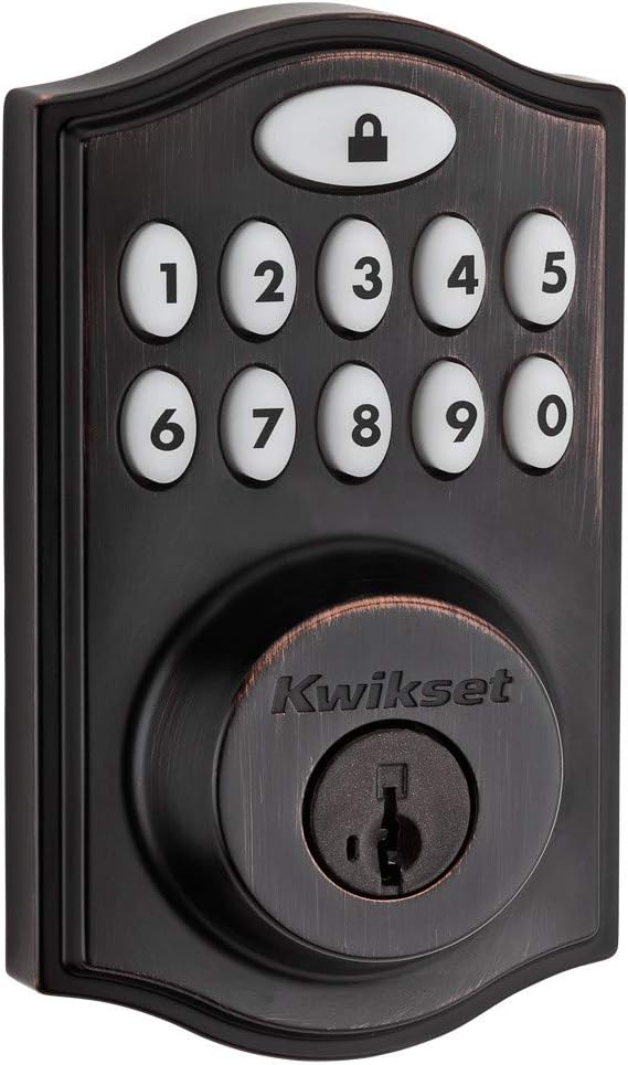 Smart Lock Keypad Electronic Deadbolt Door Lock With SmartKey Security and Z-Wave Plus, Satin Nickel M214