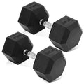 Set of 2 Anti-Slip Cast Iron Hex Dumbbell I766106