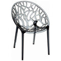 Transparent Smoke Gray Polycarbonate Dining Chair W9665