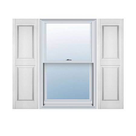 12 inchw x 59 inchh Vinyl Williamsburg Double Panel Shutters P541832