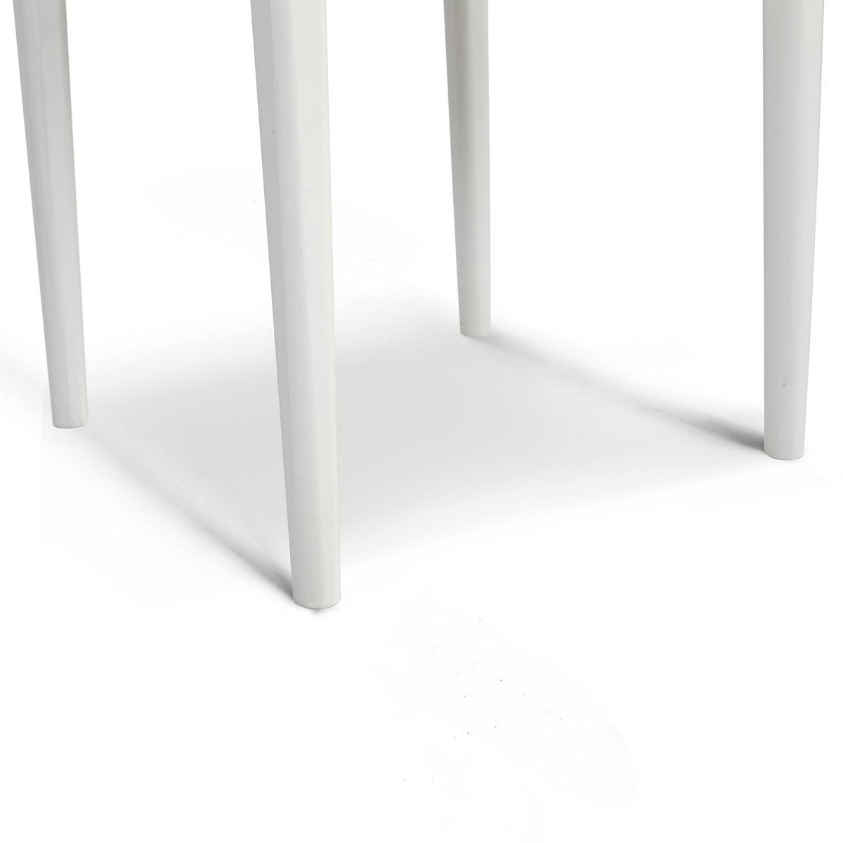 18x22 Square Italian Carrara White Marble Side Table with Black Leg I326953
