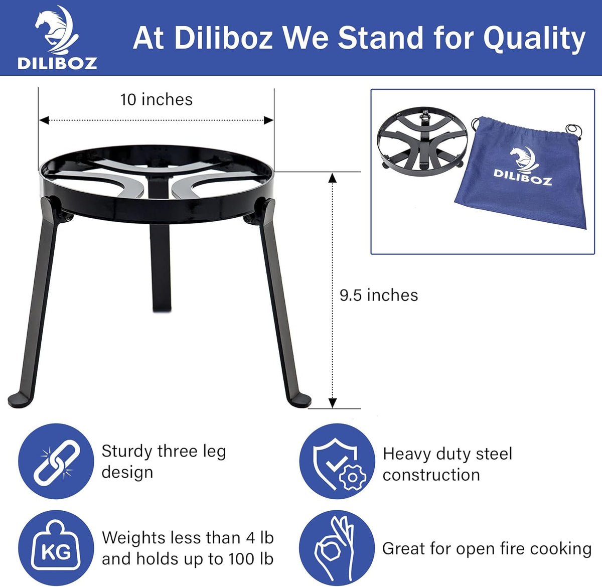 Campfire Tripod Cooking Stand Pack of 2 F393