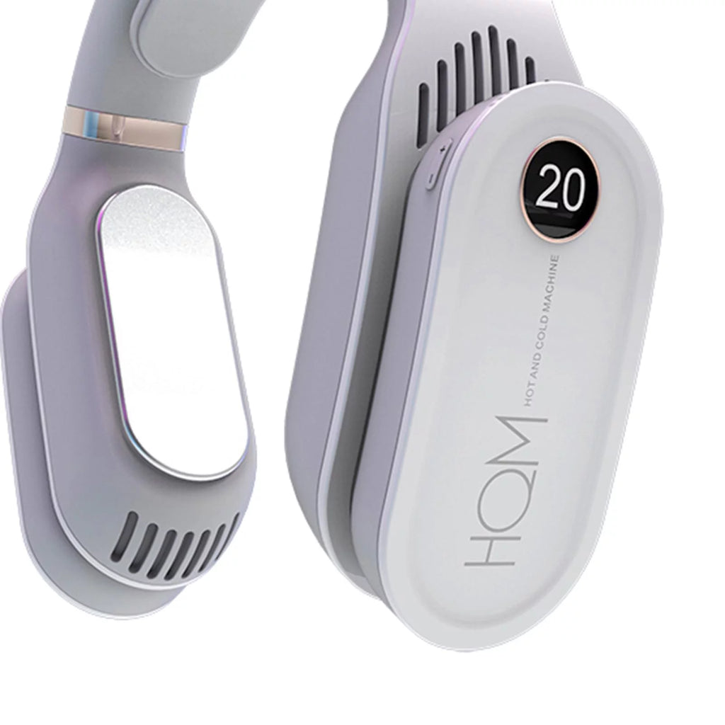 Portable Hanging Cooling Heater Air Conditioner Wearable Neck White J9197