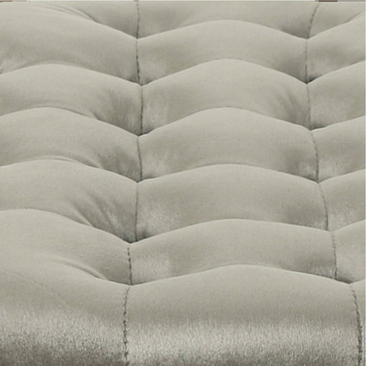 Black Velvet Tufted Ottoman D1611