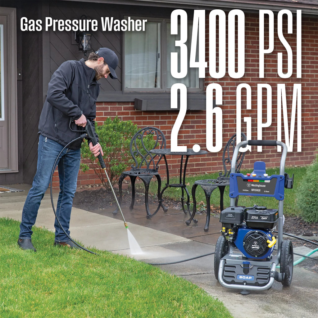 2700-PSI 2.3-GPM Gas Pressure Washer with 4 Nozzles G393074