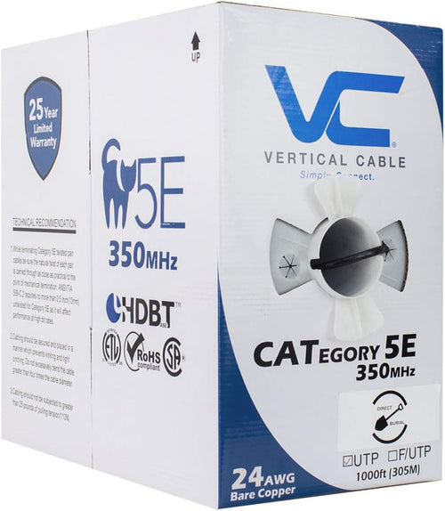 1000ft Black Bulk Ethernet Cable U39012