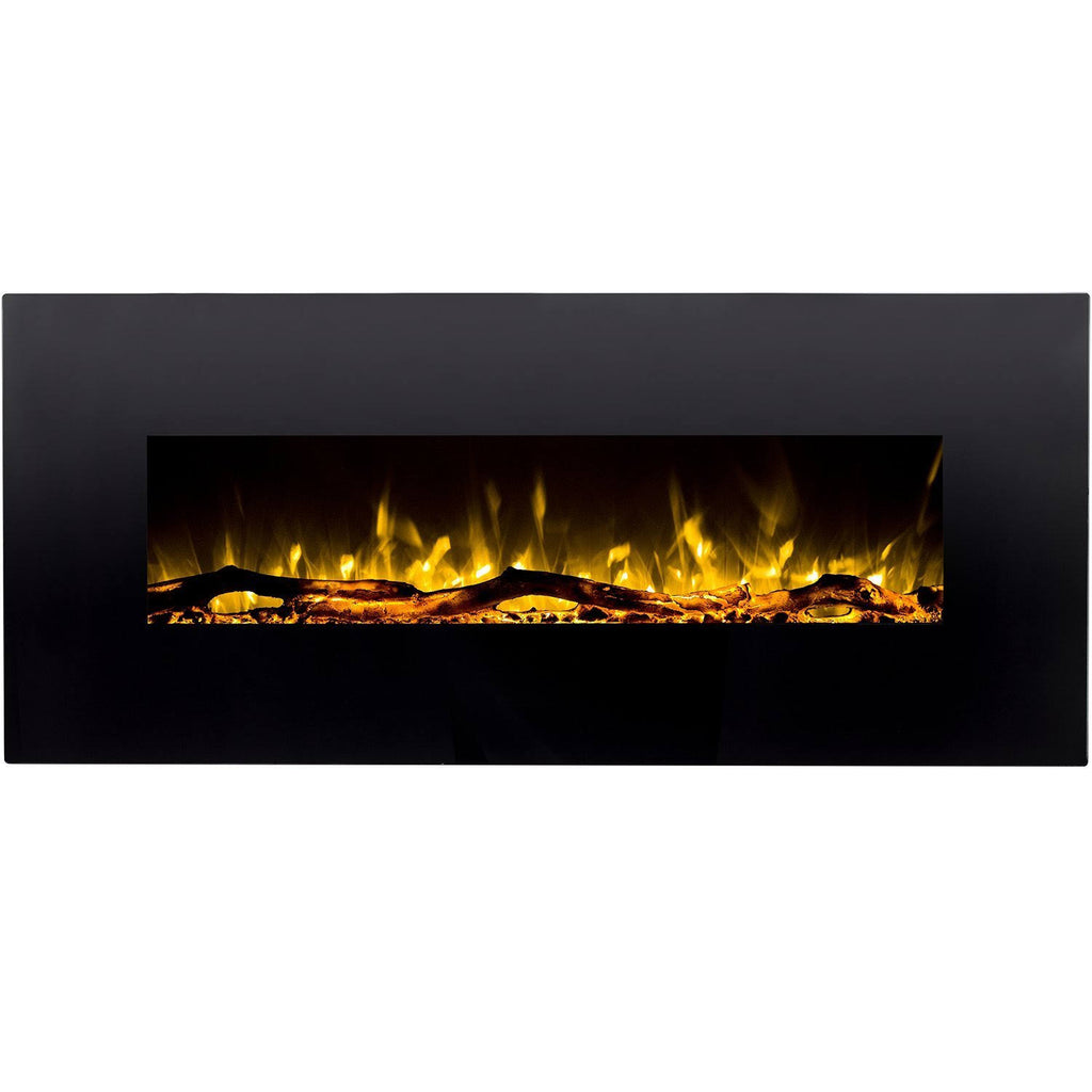 Black 60 Log Electric Wall Mounted Fireplace Z4200