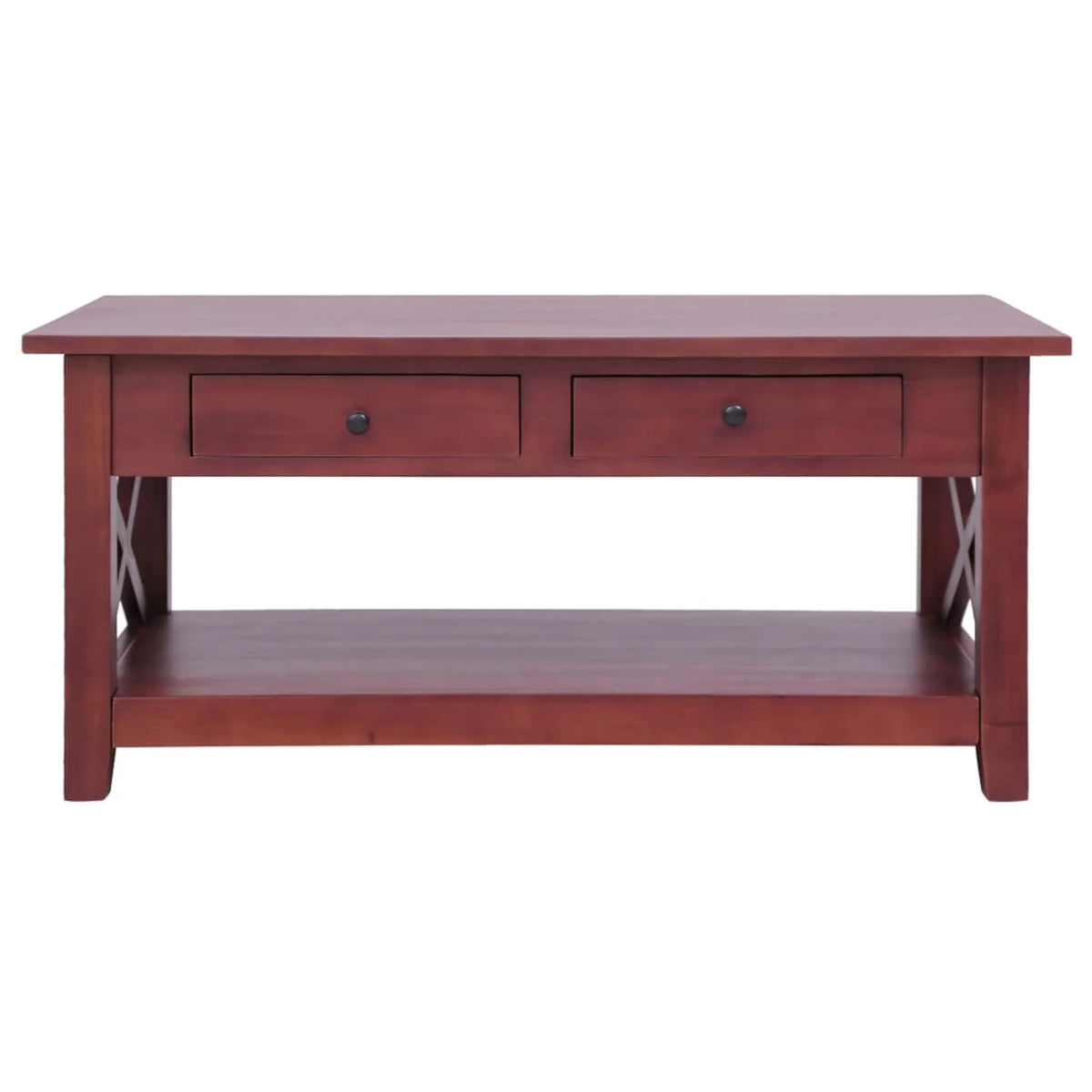 Brown Solid Mahogany Wood Coffee Table K805