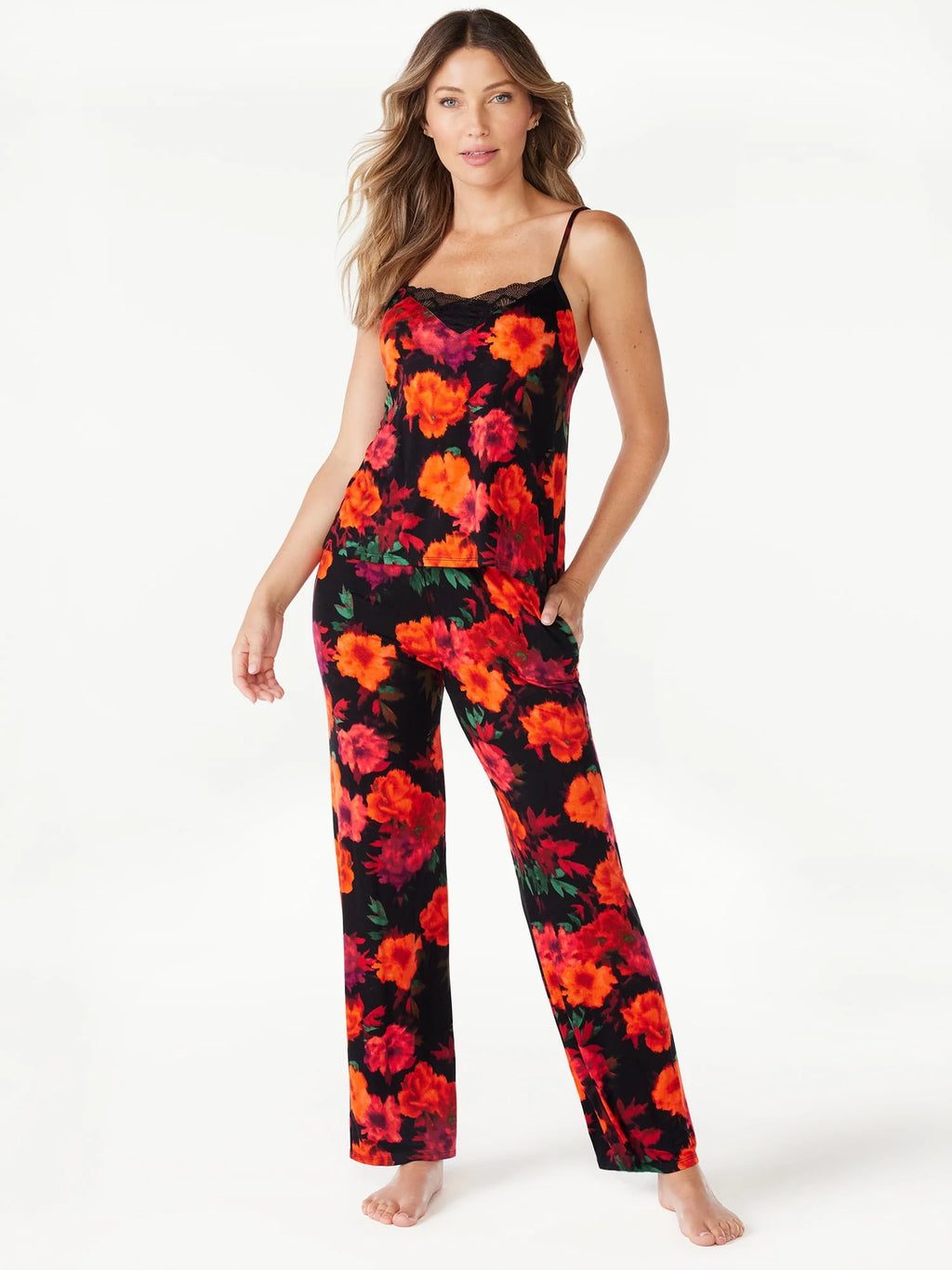 Women's 2-Piece Cami and Pants Sleep Set E478