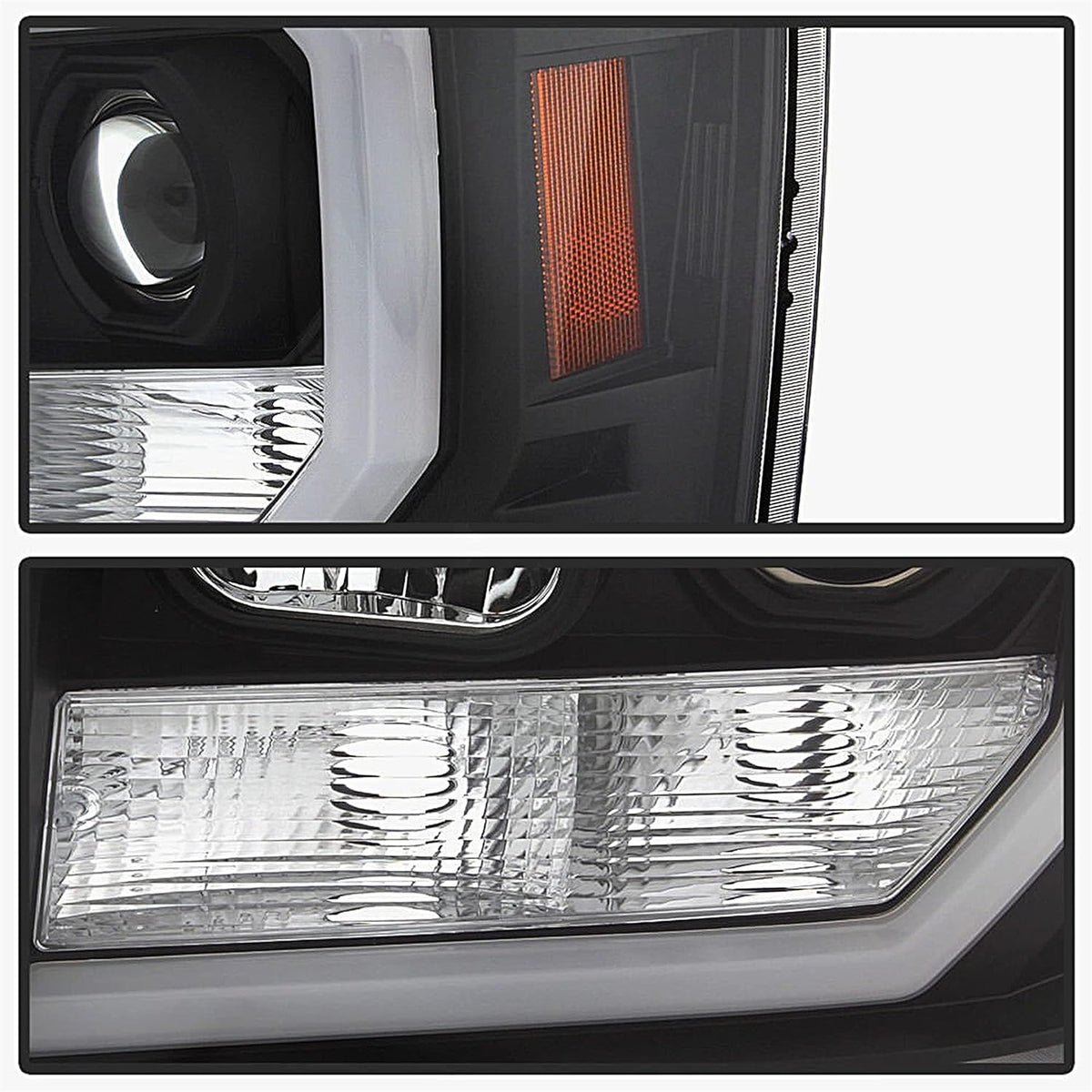 Clear Lens Black Housing LED Projector Headlights L1486