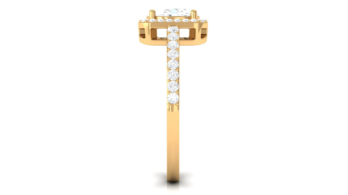 Oval and Round Cut Cubic Zirconia Ring in 14K Yellow Gold M637868