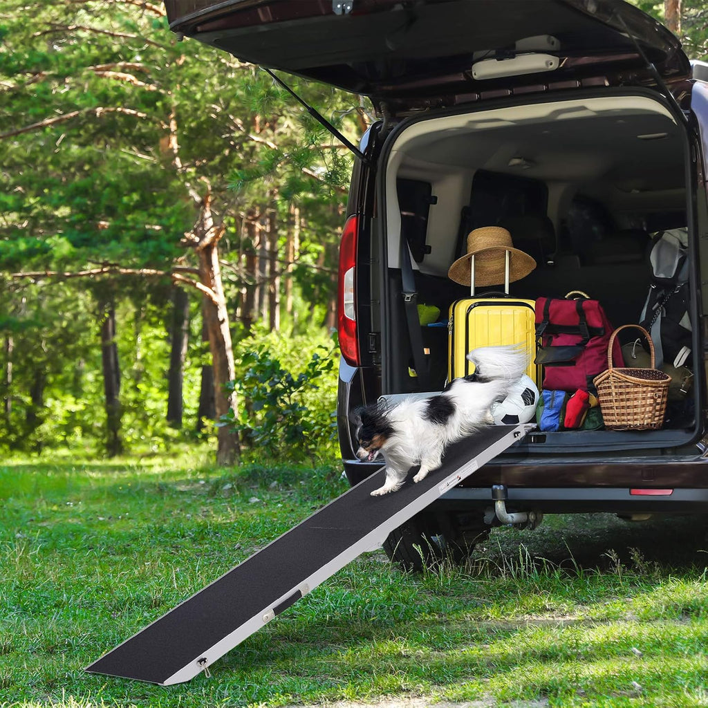 96" Portable Bi-Fold Pet Ramp with Safety Lock & Carry Handle E789820