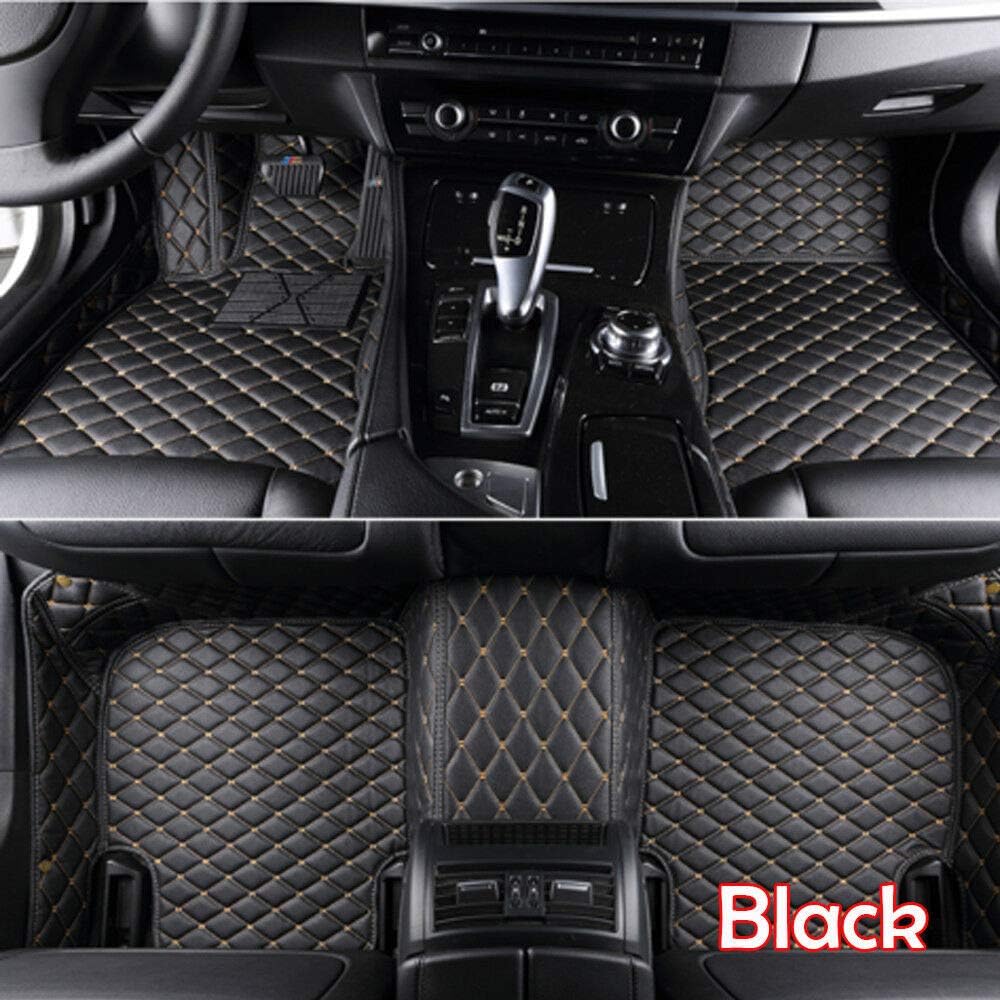 Custom Car Floor Mats Waterproof Full Coverage Non-Slip Carpet (All Black) E56510
