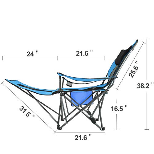 Camping Folding Mesh Chair with Footrest P793835