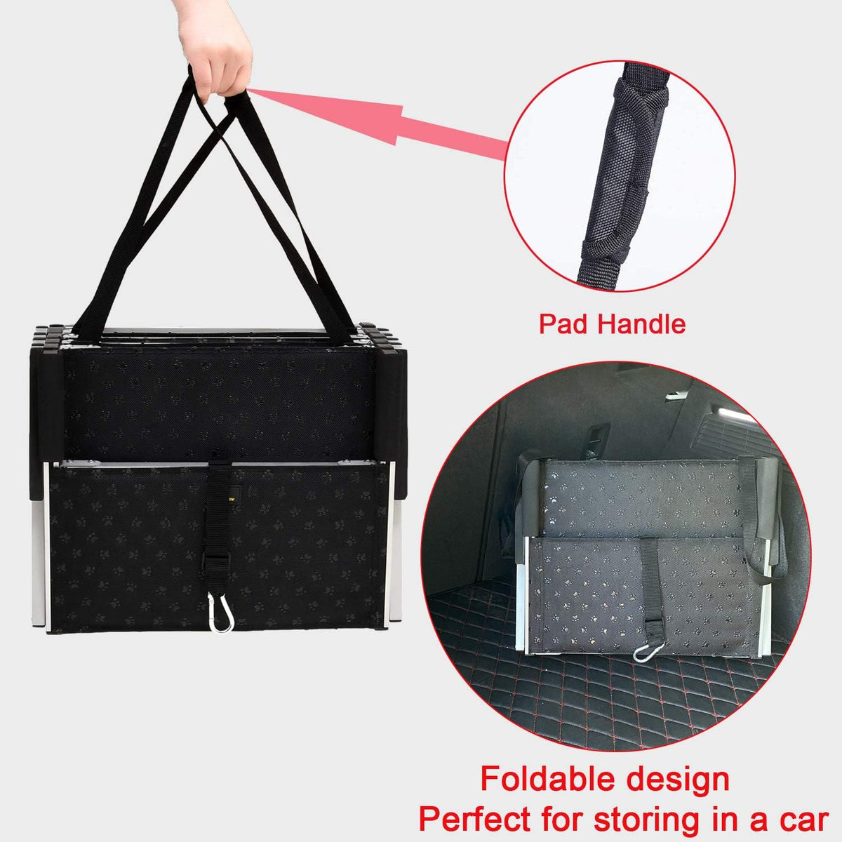 Foldable Aluminum Pet Stairs with Non-slip Surface C948692
