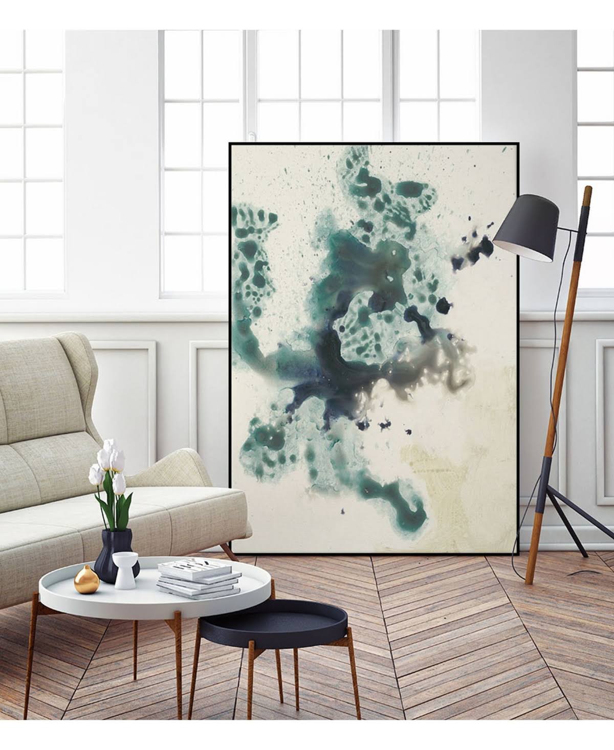 14x22 Framed Canvas Art Block E578169