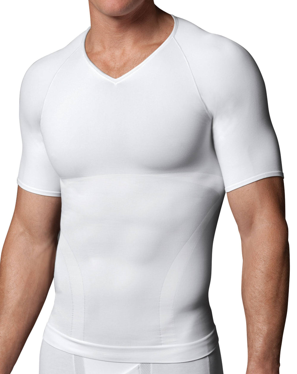 White V-Neck Tee R819
