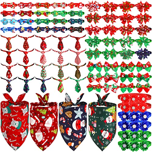 85 Pcs Christmas Dog Ties Set F51919