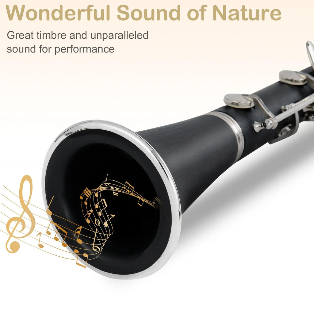 Nickel-plated Bakelite Black Bb Clarinet C333