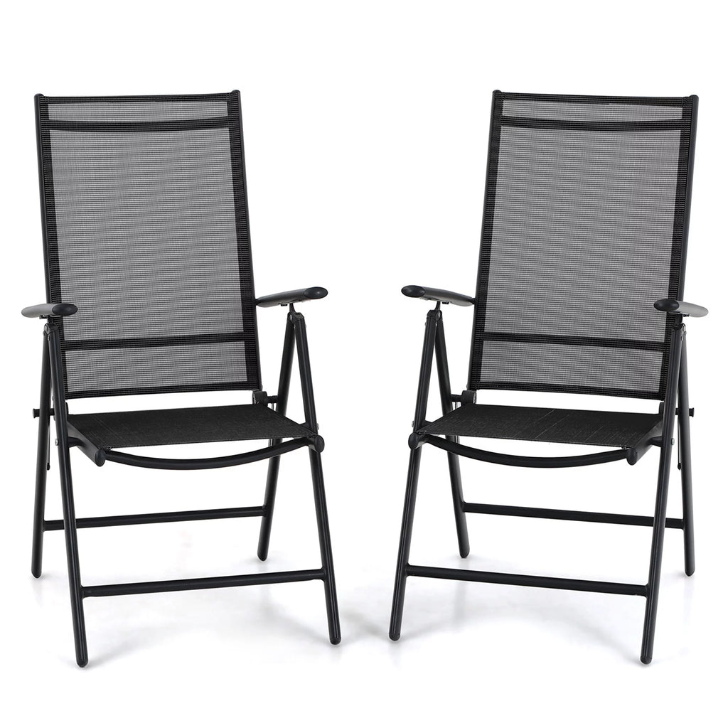 9-Piece Black Outdoor Dining Set with Expandable Table X55825