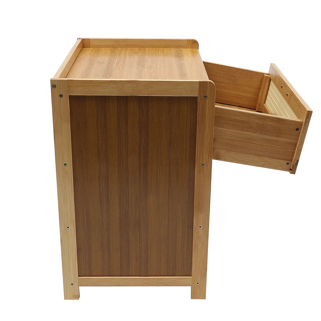 Bamboo Nightstand with Drawer J98669
