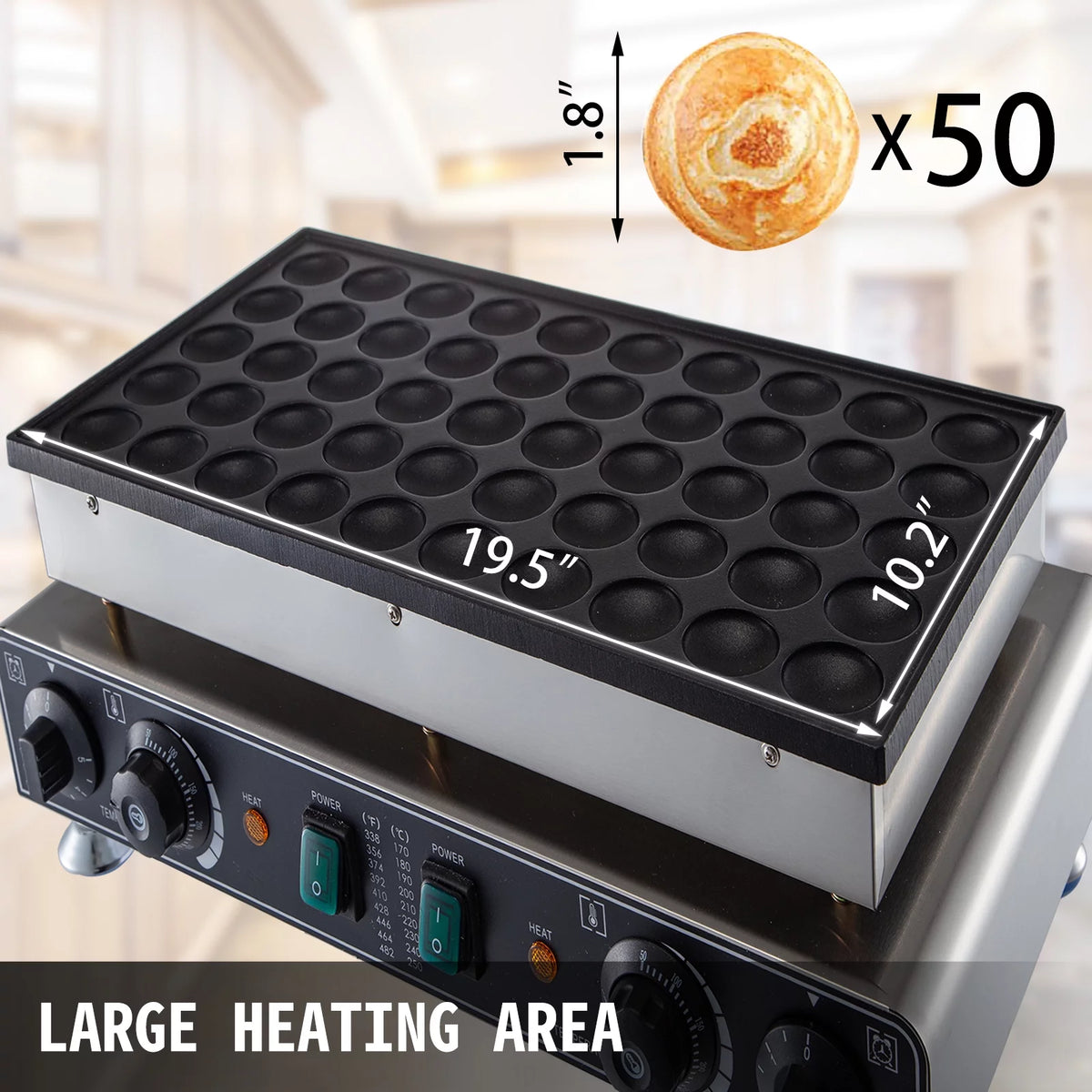 110V 50 Pieces 1700W Nonstick Mini Dutch Pancake Maker J277488