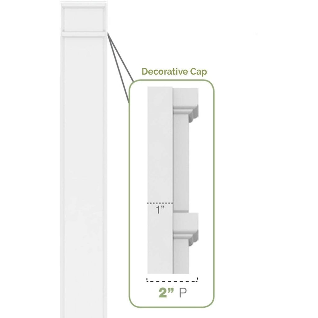 PVC Pilaster with Decorative Capital & Base (Pair) B668