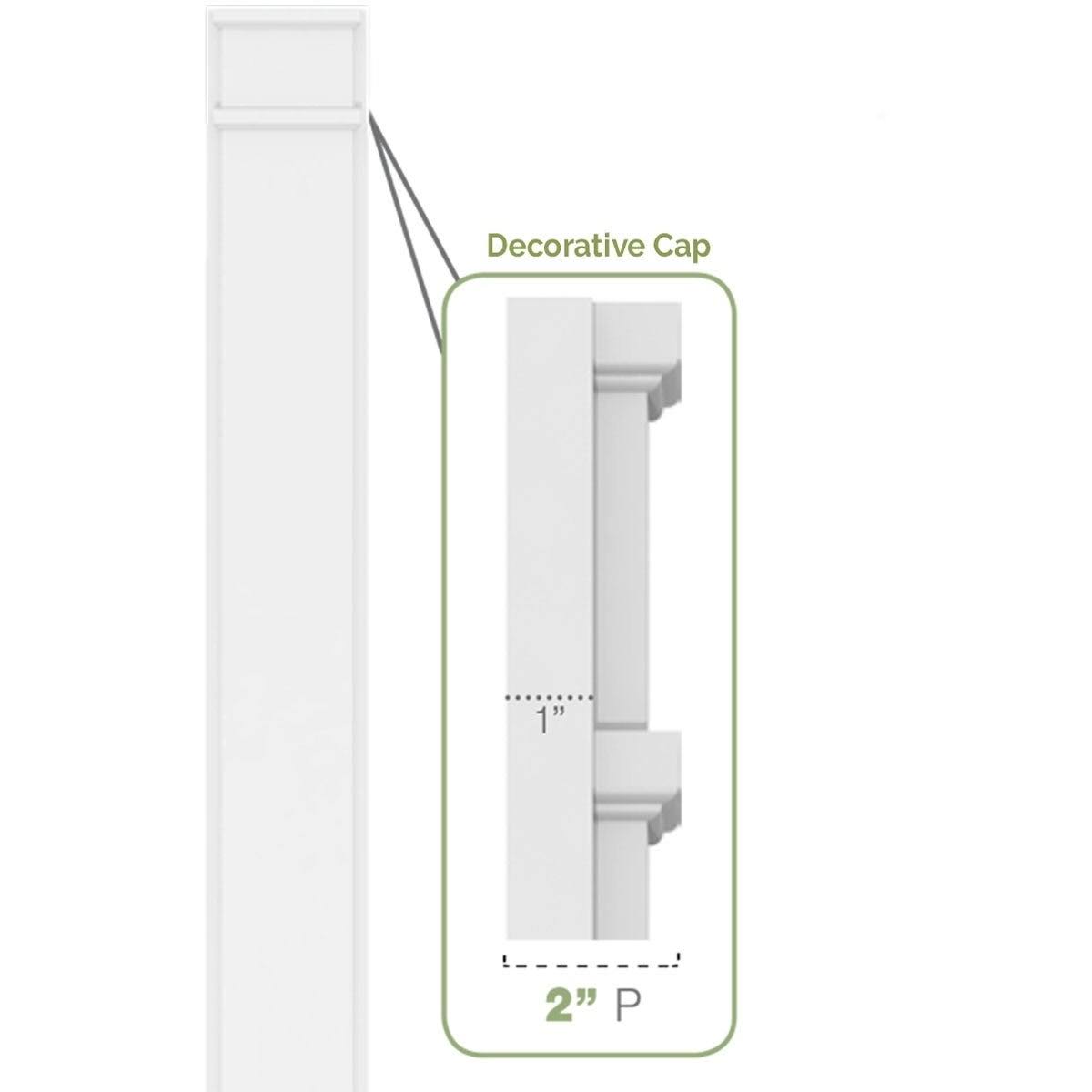 PVC Pilaster with Decorative Capital & Base (Pair) B668