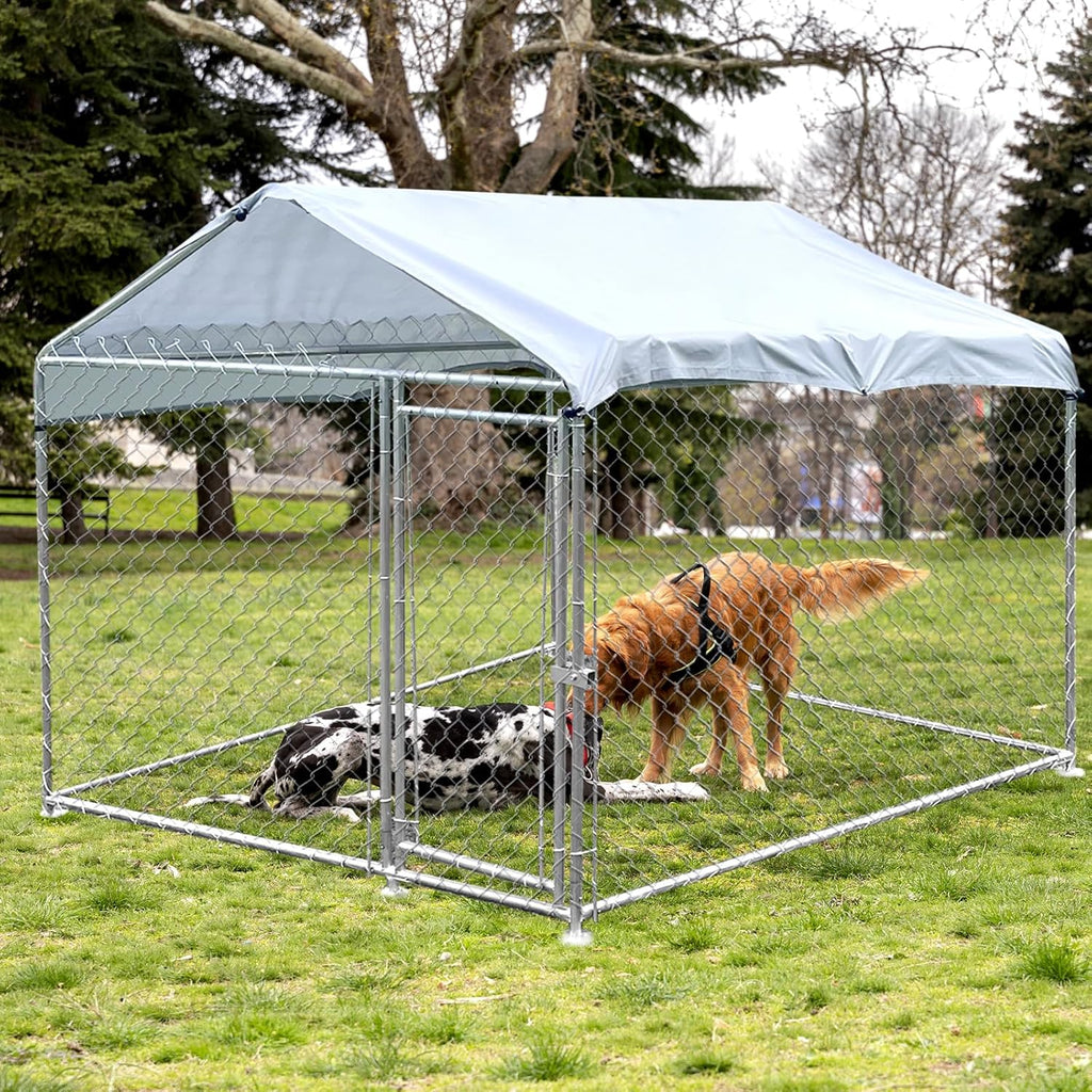 Heavy Duty Outdoor Dog Kennel with Waterproof Roof B72975