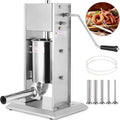 3L Capacity Two Speed Vertical Stainless Steel Manual Sausage Stuffer with 5 Stuffing Nozzles R5971
