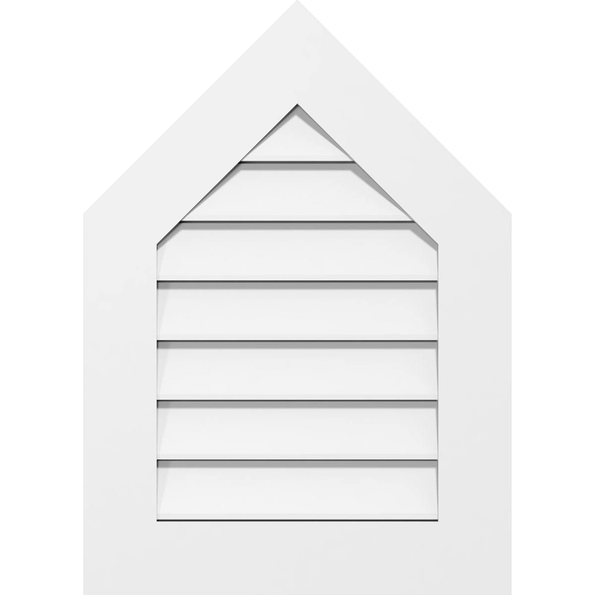 Peaked Top Surface Mount PVC Gable Vent E93226