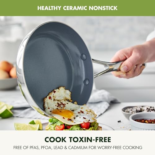 Gray 8" and 10" Hard Anodized Ceramic Nonstick Frying Pan Skillet Set E33618