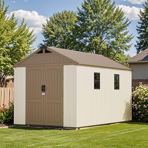 8 x 12 FT Plastic Outdoor Storage Shed with Floor B168